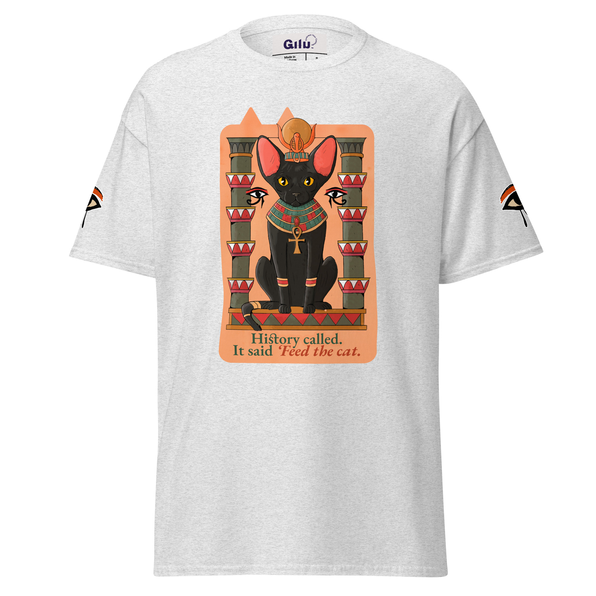 Feed the Cat Unisex T-Shirt – Egyptian Cat Humor Tee - Image 19