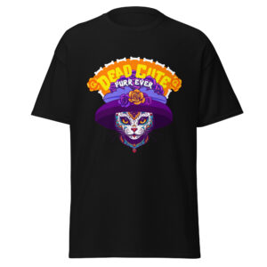 Dead Cute Cat T-Shirt – Día de los Muertos Unisex Tee