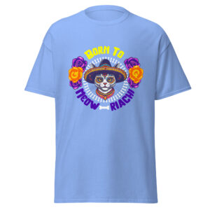 Born to Meow-riachi Cat T-Shirt – Funny Día de los Muertos Tee