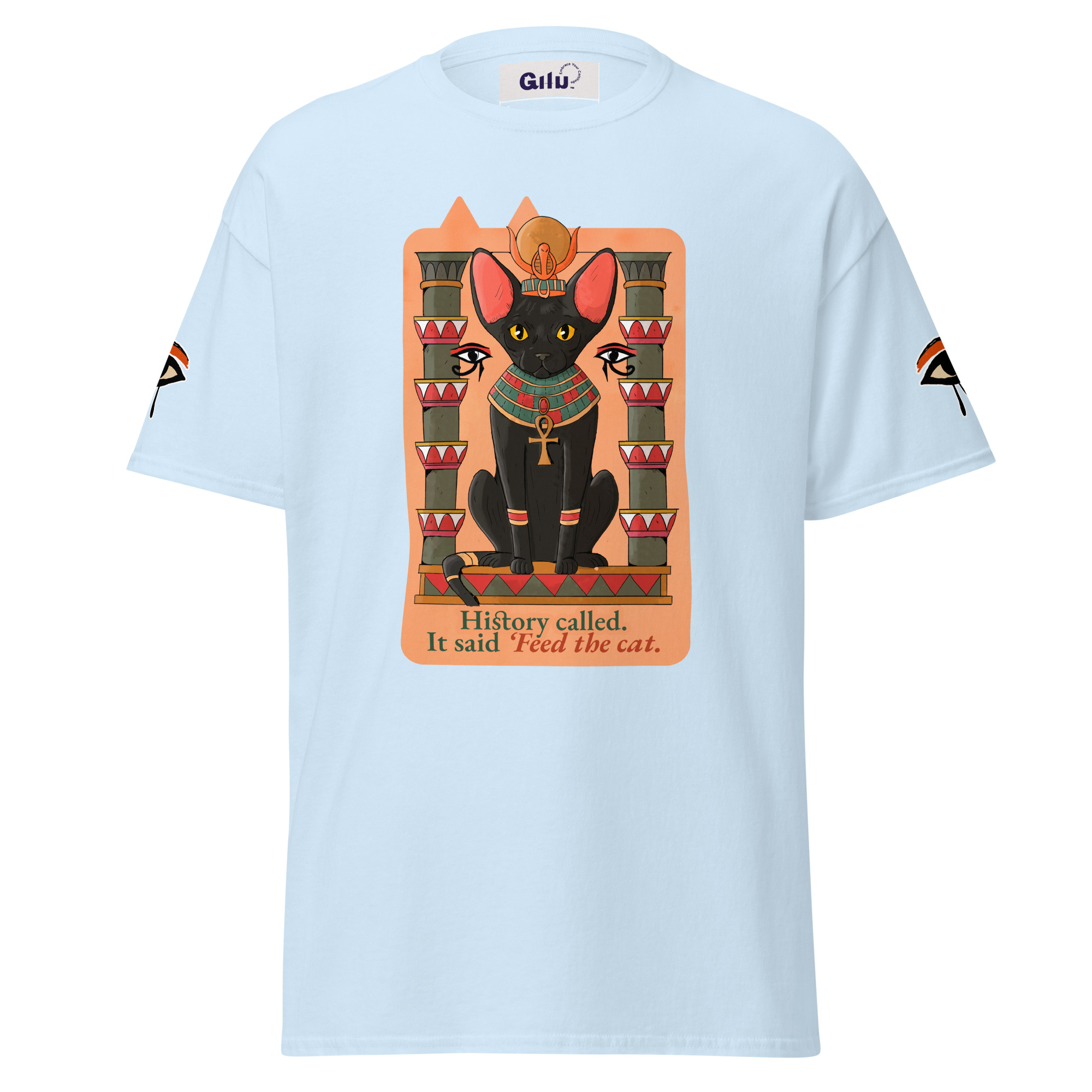 Feed the Cat Unisex T-Shirt – Egyptian Cat Humor Tee - Image 18