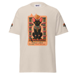 Feed the Cat Unisex T-Shirt – Egyptian Cat Humor Tee