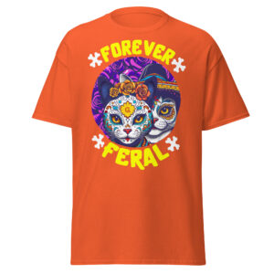 Forever Feral Cat T-Shirt – Día de los Muertos Unisex Tee