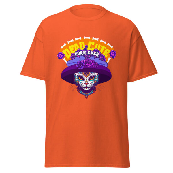Dead Cute Cat T-Shirt – Día de los Muertos Unisex Tee - Image 2