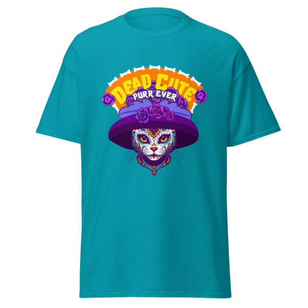 Dead Cute Cat T-Shirt – Día de los Muertos Unisex Tee - Image 3