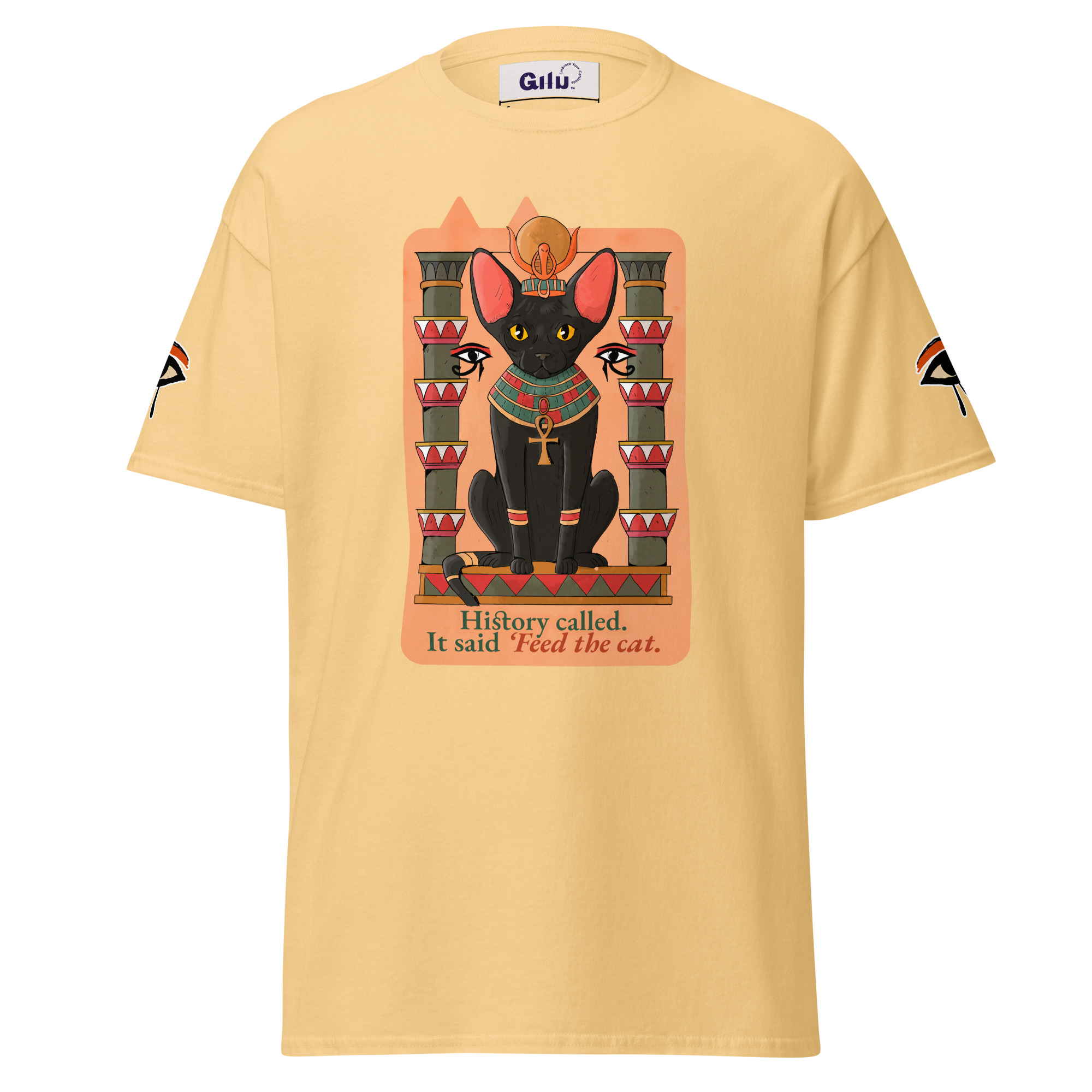 Feed the Cat Unisex T-Shirt – Egyptian Cat Humor Tee - Image 17