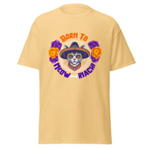 Born to Meow-riachi Cat T-Shirt – Funny Día de los Muertos Tee
