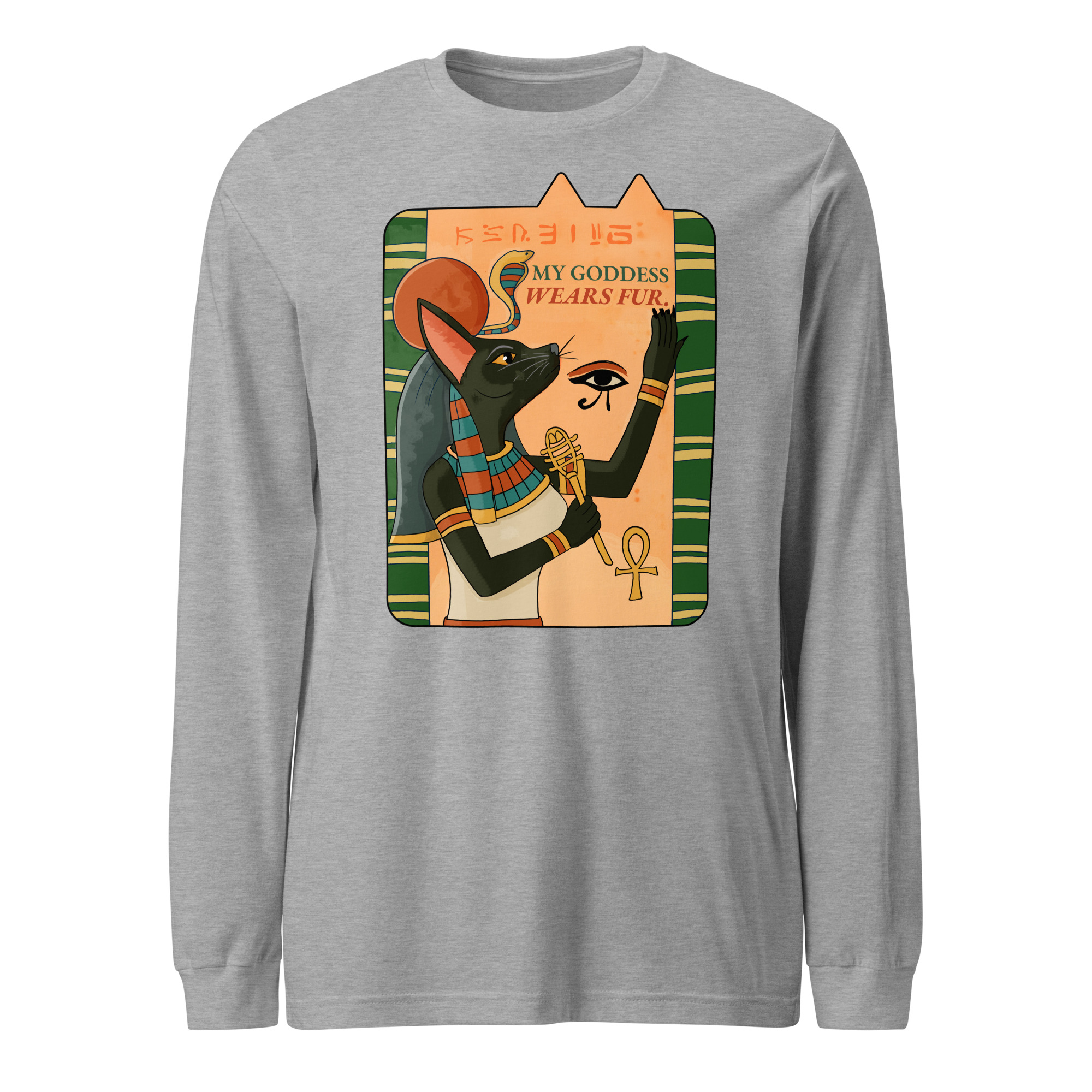 Deity Cat Long Sleeve Tee – My Goddess Wears Fur - Image 7