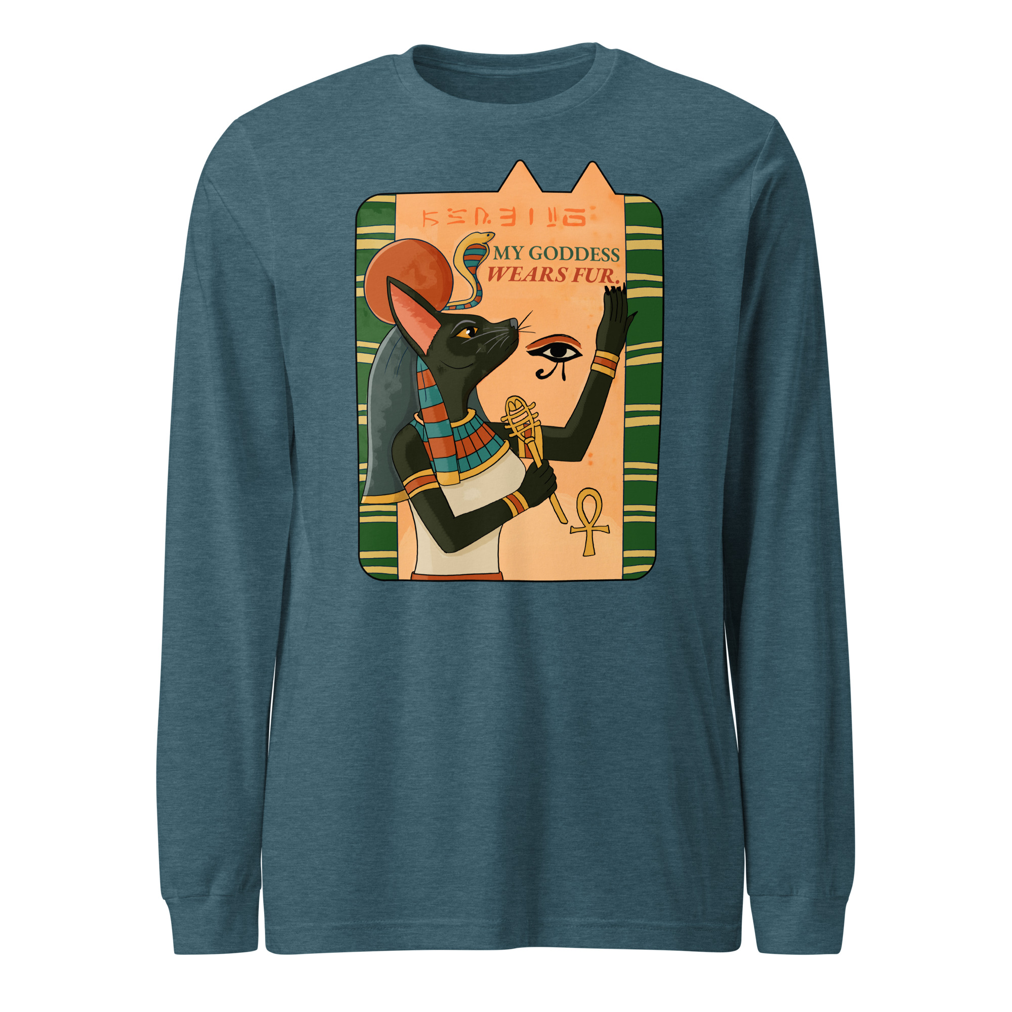 Deity Cat Long Sleeve Tee – My Goddess Wears Fur - Image 5