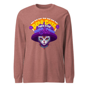 Dead Cute Cat Long Sleeve Tee – Purr-Ever Día de los Muertos