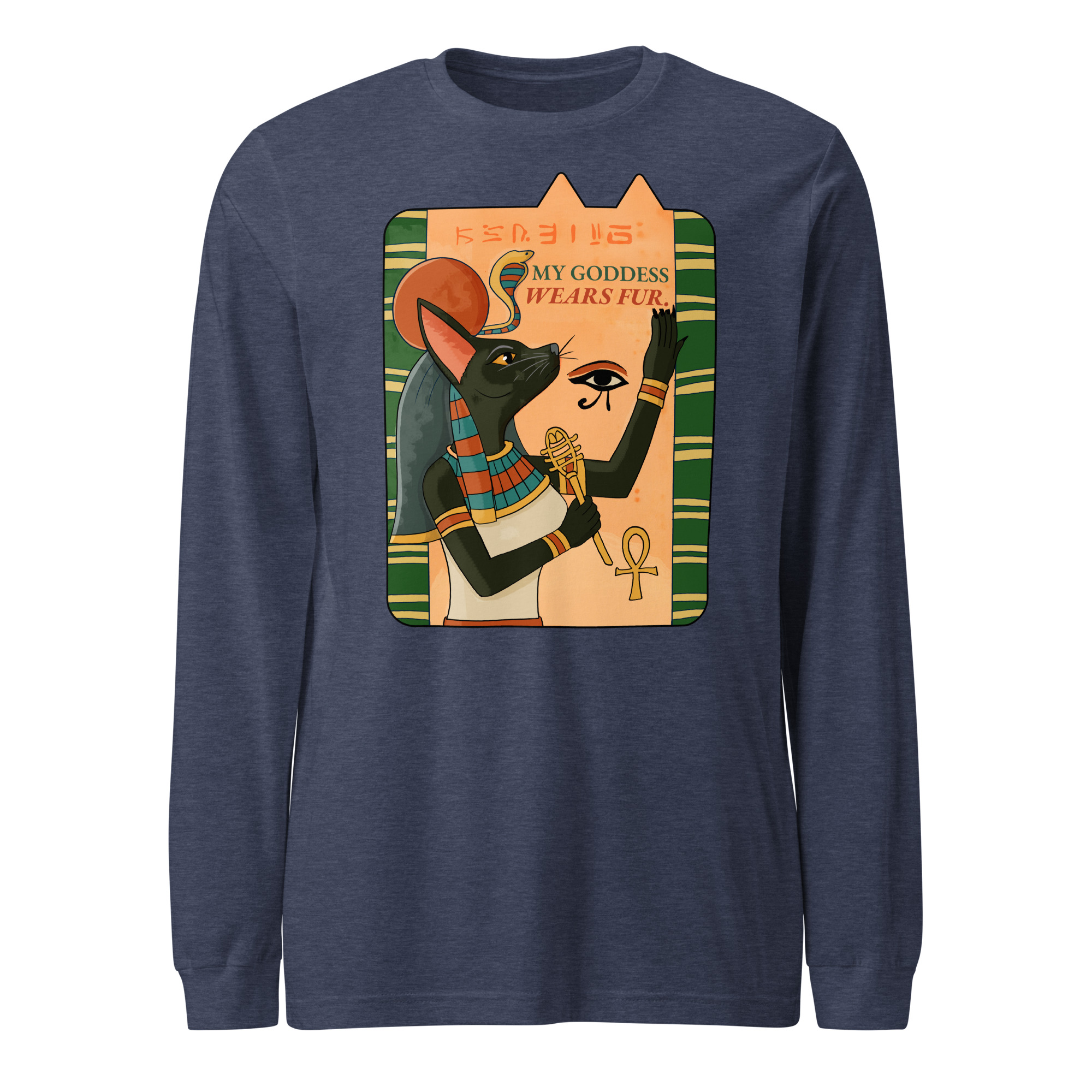 Deity Cat Long Sleeve Tee – My Goddess Wears Fur - Image 4