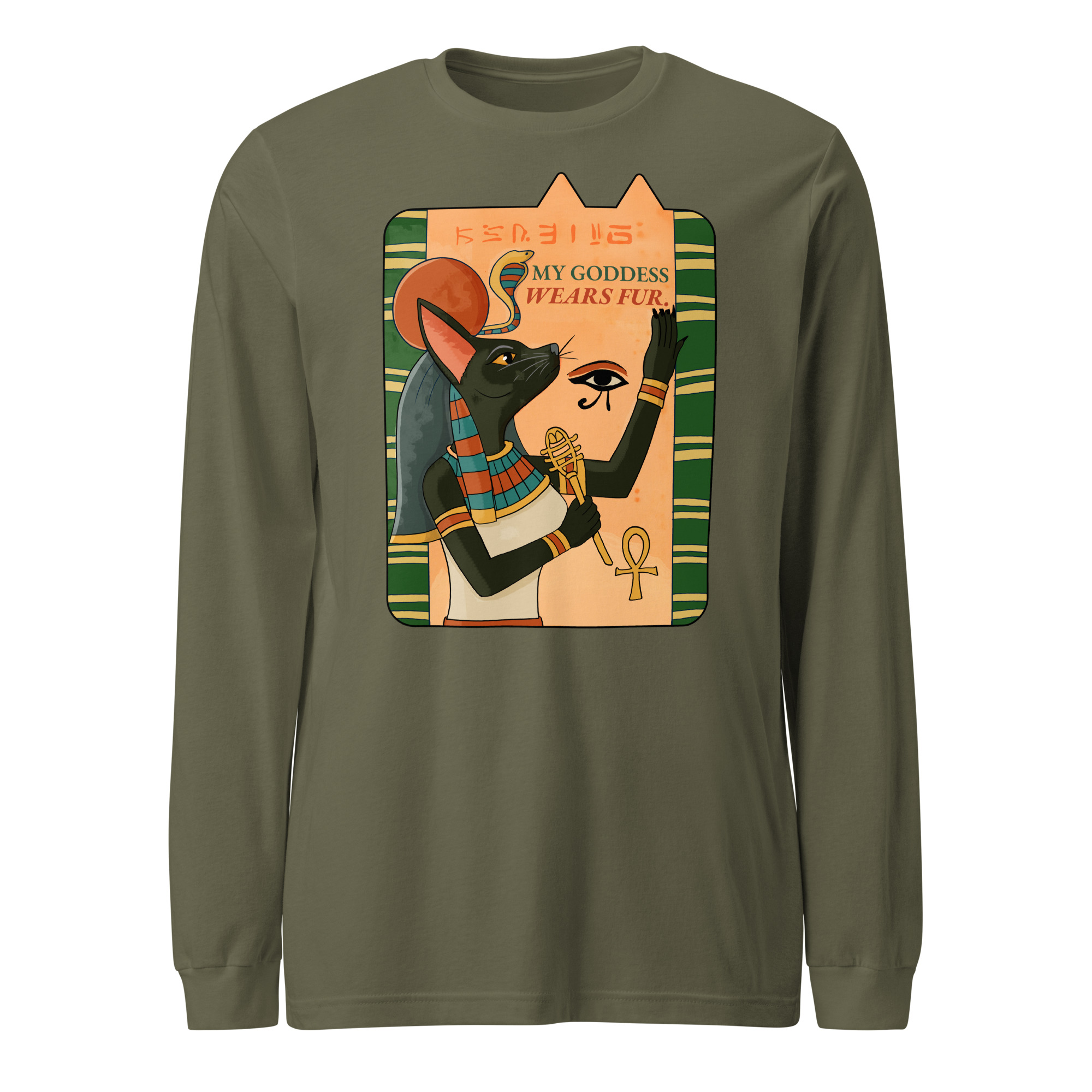 Deity Cat Long Sleeve Tee – My Goddess Wears Fur