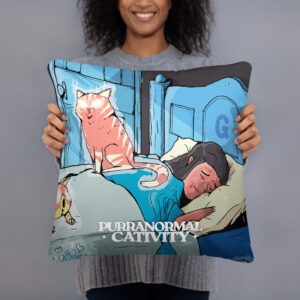 Purranormal Cativity All-Over Print Basic Pillow | GiluCats