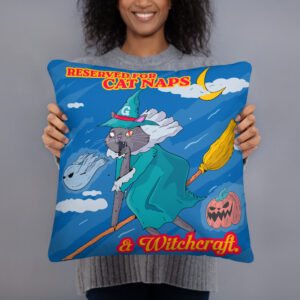 Reserved for Cat Naps & Witchcraft All-Over Print Basic Pillow | GiluCats