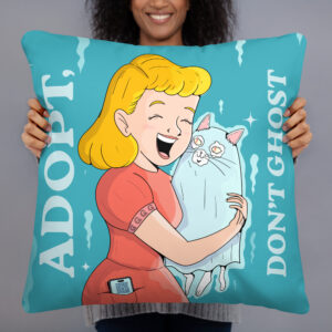 Adopt, Don’t Ghost All-Over Print Basic Pillow | GiluCats