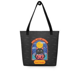 Full of Cat-titude (and Candy) | All-Over Print Tote Bag | Gilu
