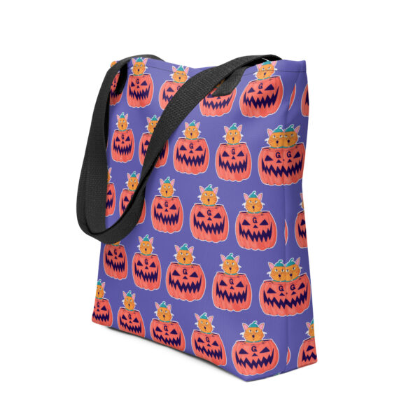 Pumpkin Paws Repeat | All-Over Print Tote Bag | Gilu - Image 2