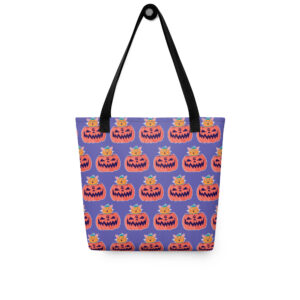 Pumpkin Paws Repeat | All-Over Print Tote Bag | Gilu