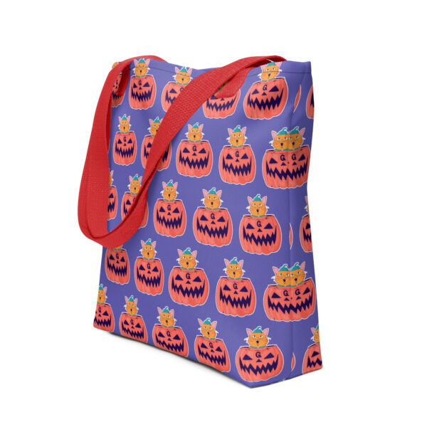 Pumpkin Paws Repeat | All-Over Print Tote Bag | Gilu - Image 3