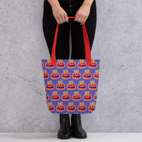 Pumpkin Paws Repeat | All-Over Print Tote Bag | Gilu - Image 8