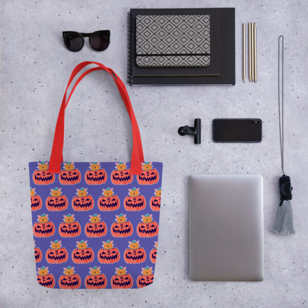 Pumpkin Paws Repeat | All-Over Print Tote Bag | Gilu - Image 5