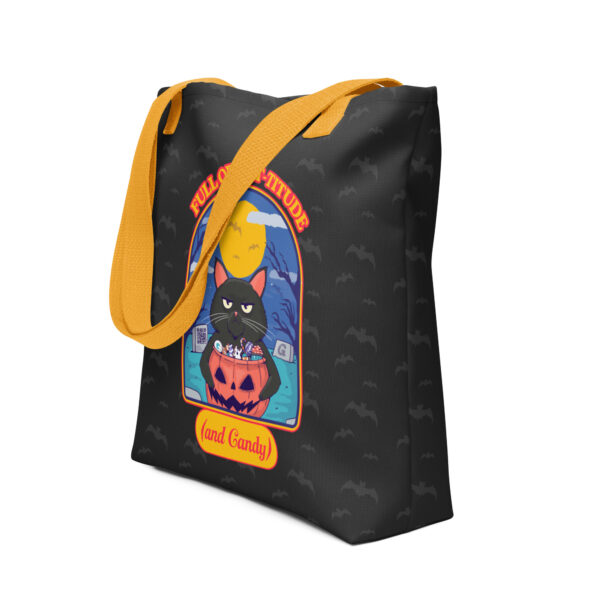 Full of Cat-titude (and Candy) | All-Over Print Tote Bag | Gilu - Image 4