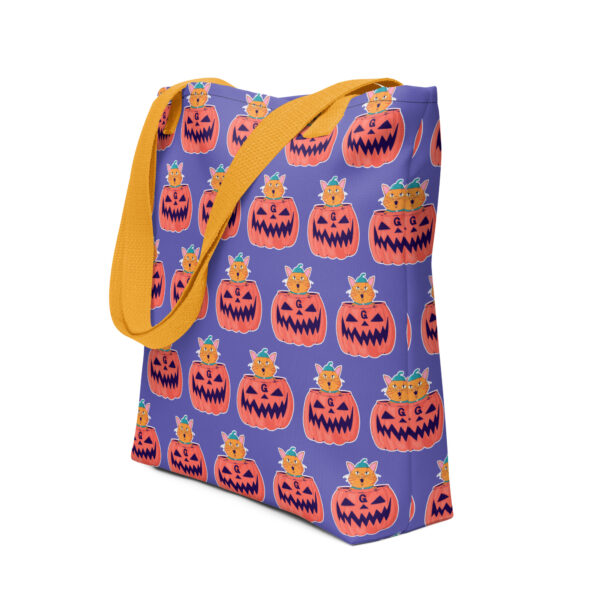 Pumpkin Paws Repeat | All-Over Print Tote Bag | Gilu - Image 4