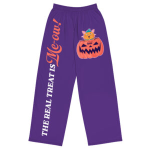 The Real Treat Is Me-ow! All-Over Print Unisex Wide-Leg Pants | Gilu