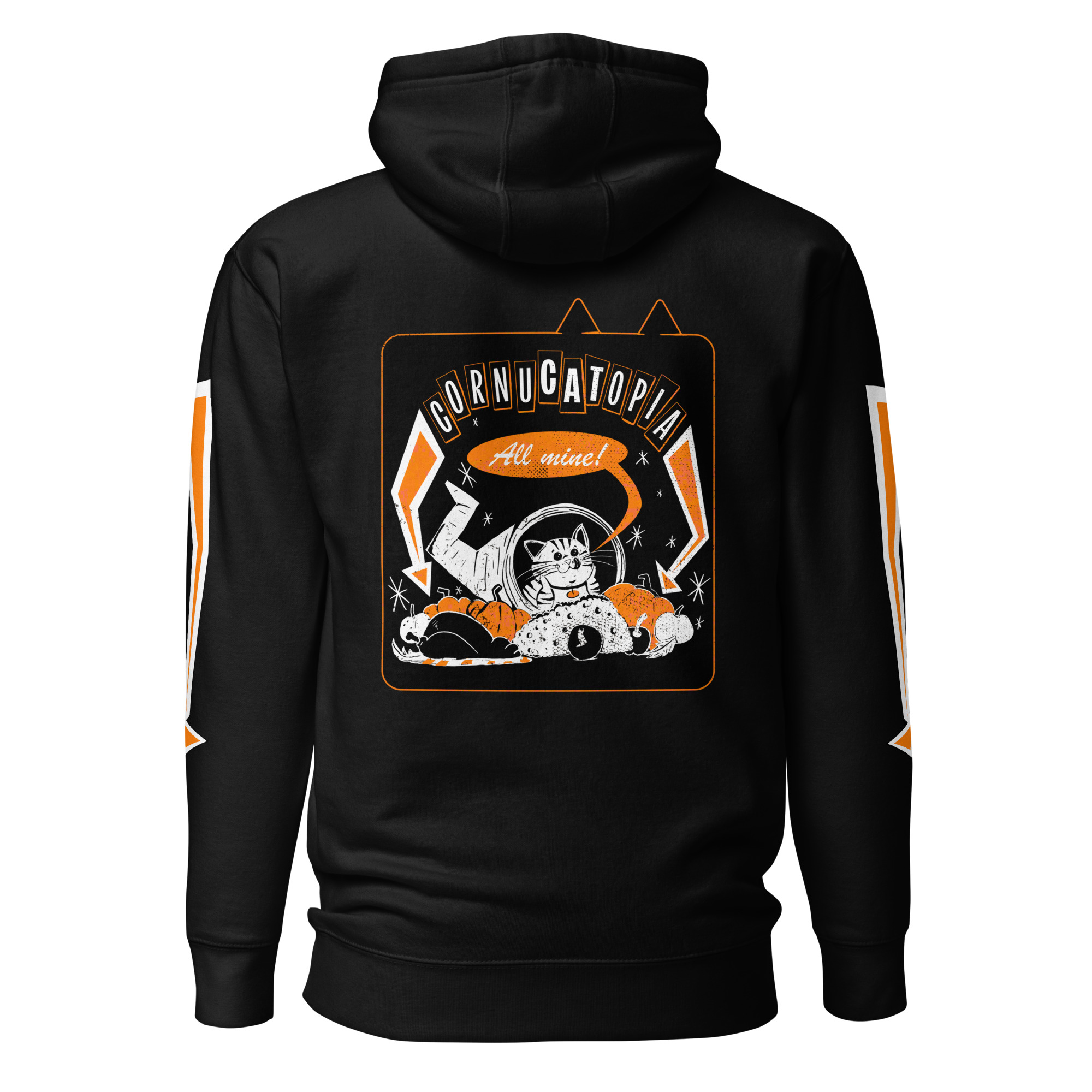 CornuCATopia Luxe Edition Hoodie – Premium Cat Thanksgiving Pullover - Image 5
