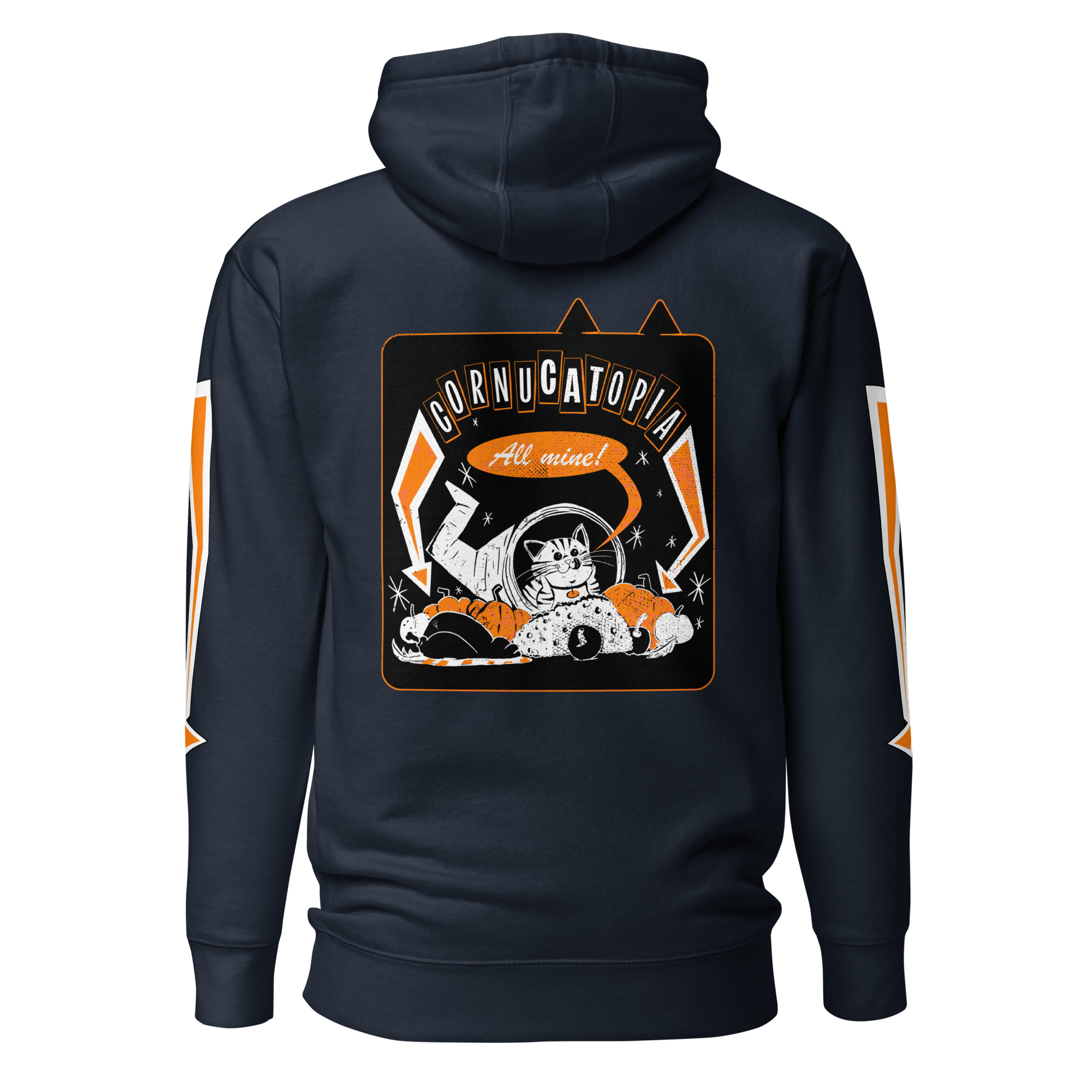 CornuCATopia Luxe Edition Hoodie – Premium Cat Thanksgiving Pullover - Image 6