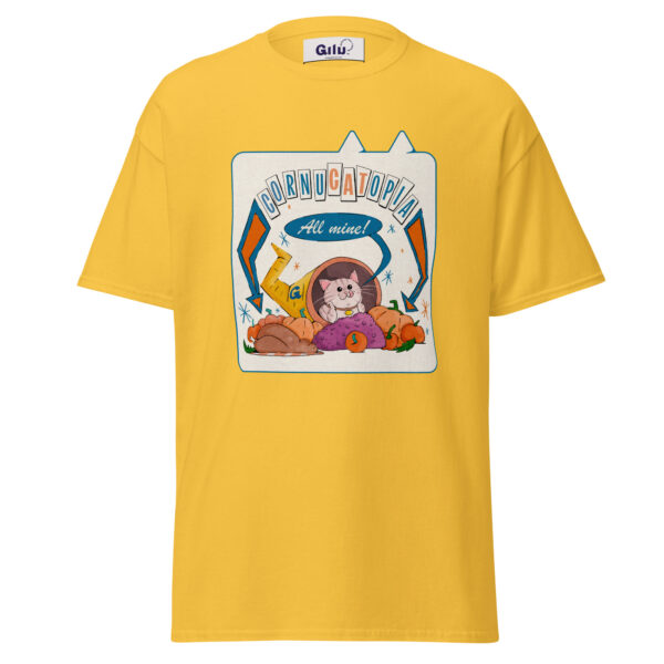 Cornucatopia “All Mine!” Cat Thanksgiving Tee – Funny Unisex T-Shirt - Image 8