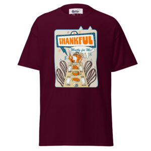Thankful (Mostly for Me!) Cat Thanksgiving Tee – Funny Unisex T-Shirt