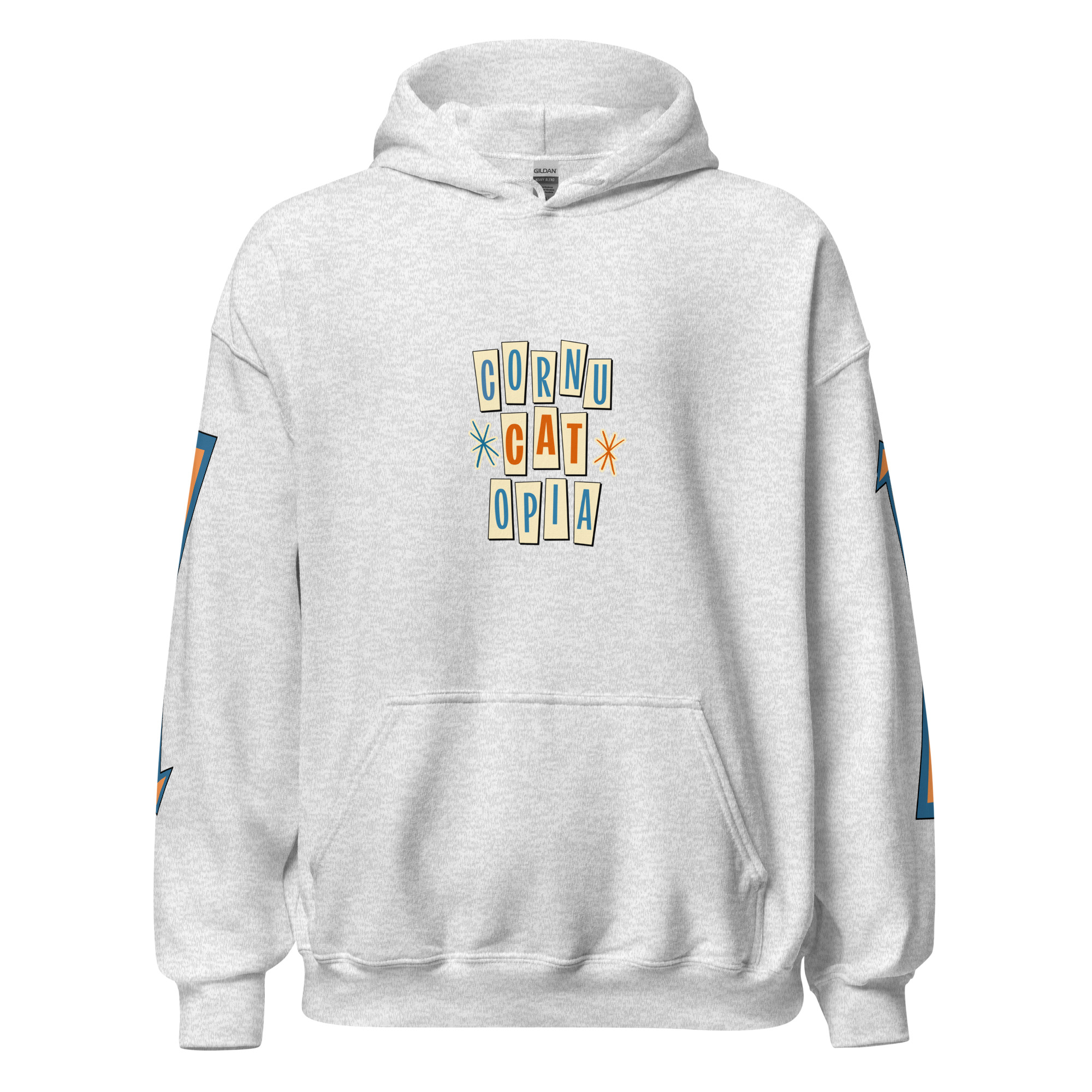 Cornucatopia “All Mine!” Cat Thanksgiving Hoodie – Funny Unisex Pullover - Image 8