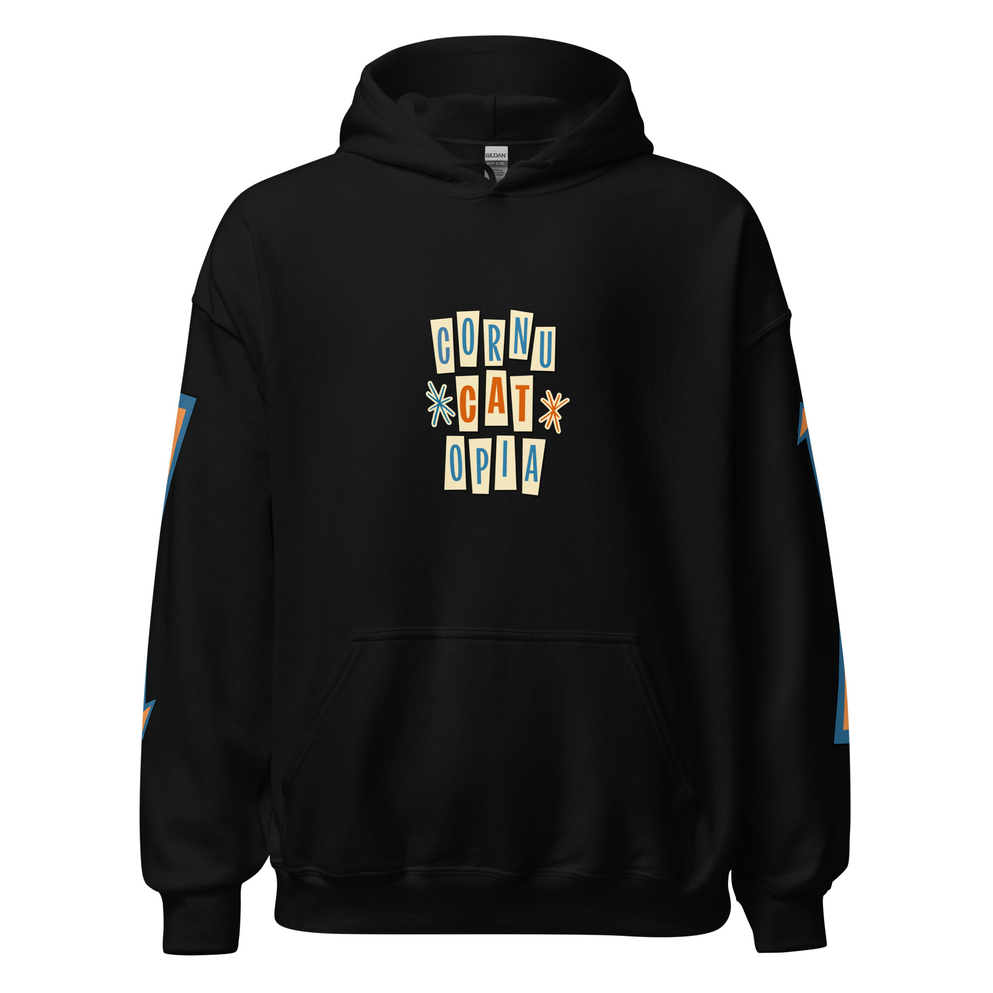 Cornucatopia “All Mine!” Cat Thanksgiving Hoodie – Funny Unisex Pullover - Image 2