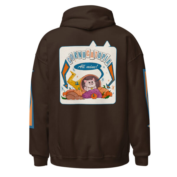 Cornucatopia “All Mine!” Cat Thanksgiving Hoodie – Funny Unisex Pullover - Image 12