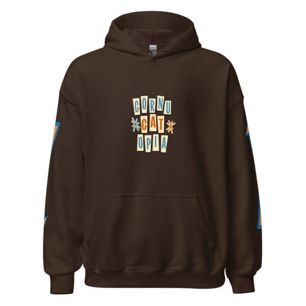 Cornucatopia “All Mine!” Cat Thanksgiving Hoodie – Funny Unisex Pullover - Image 4