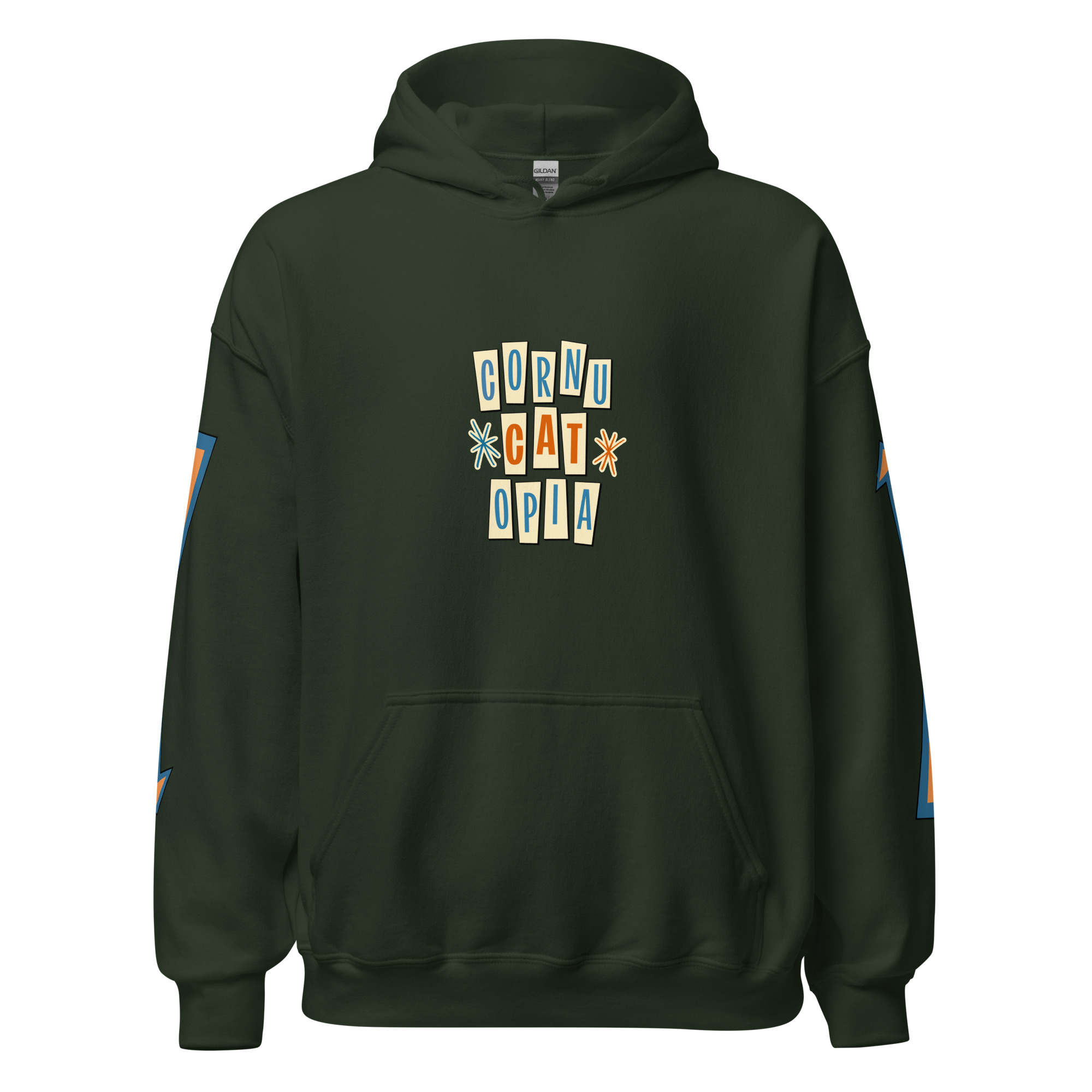 Cornucatopia “All Mine!” Cat Thanksgiving Hoodie – Funny Unisex Pullover - Image 5