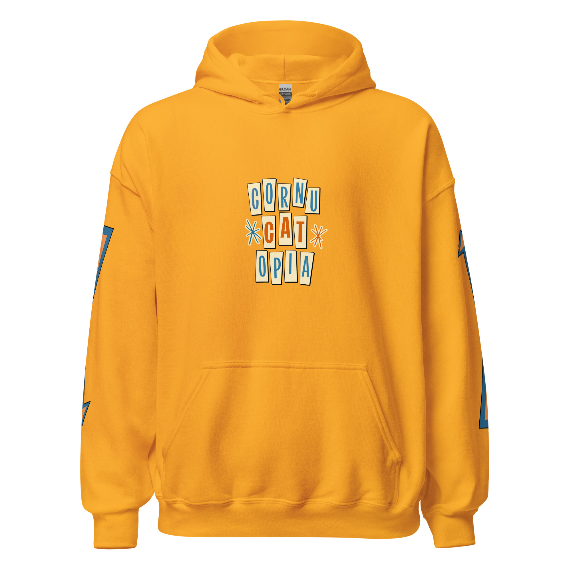 Cornucatopia “All Mine!” Cat Thanksgiving Hoodie – Funny Unisex Pullover - Image 7