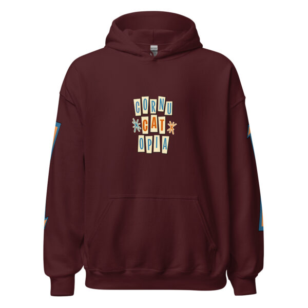 Cornucatopia “All Mine!” Cat Thanksgiving Hoodie – Funny Unisex Pullover - Image 3