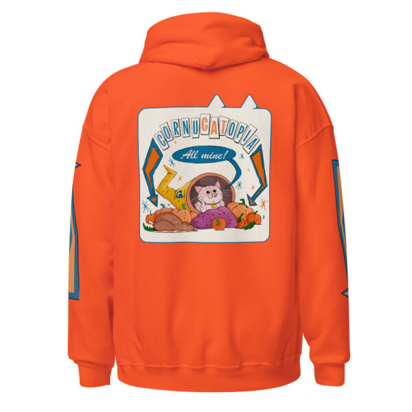 Cornucatopia “All Mine!” Cat Thanksgiving Hoodie – Funny Unisex Pullover - Image 15