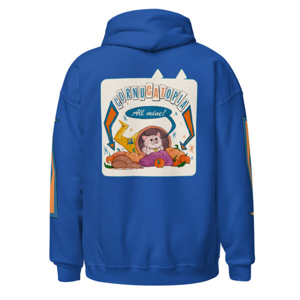 Cornucatopia “All Mine!” Cat Thanksgiving Hoodie – Funny Unisex Pullover - Image 14