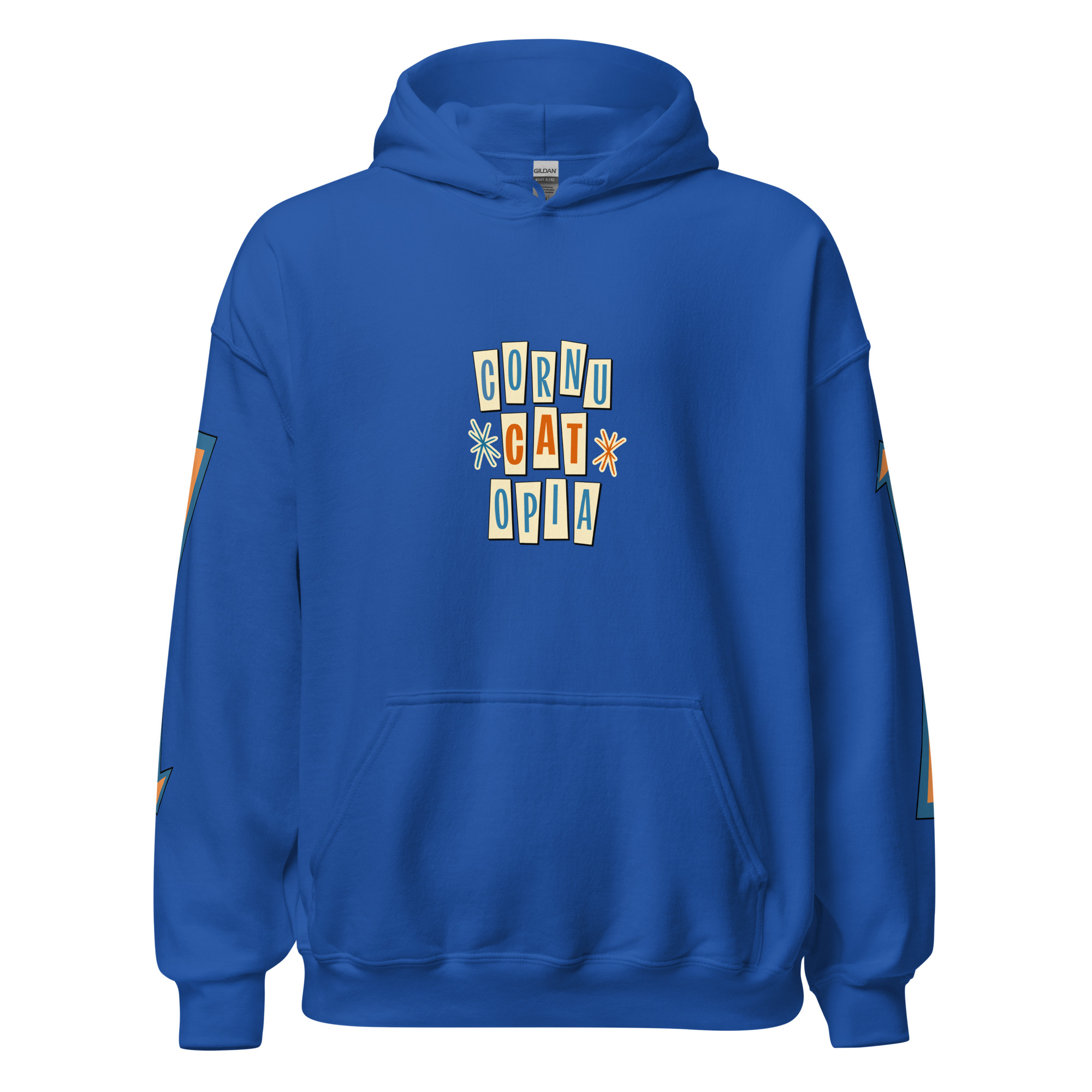 Cornucatopia “All Mine!” Cat Thanksgiving Hoodie – Funny Unisex Pullover - Image 6