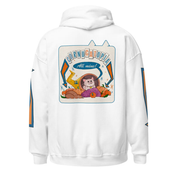 Cornucatopia “All Mine!” Cat Thanksgiving Hoodie – Funny Unisex Pullover - Image 18