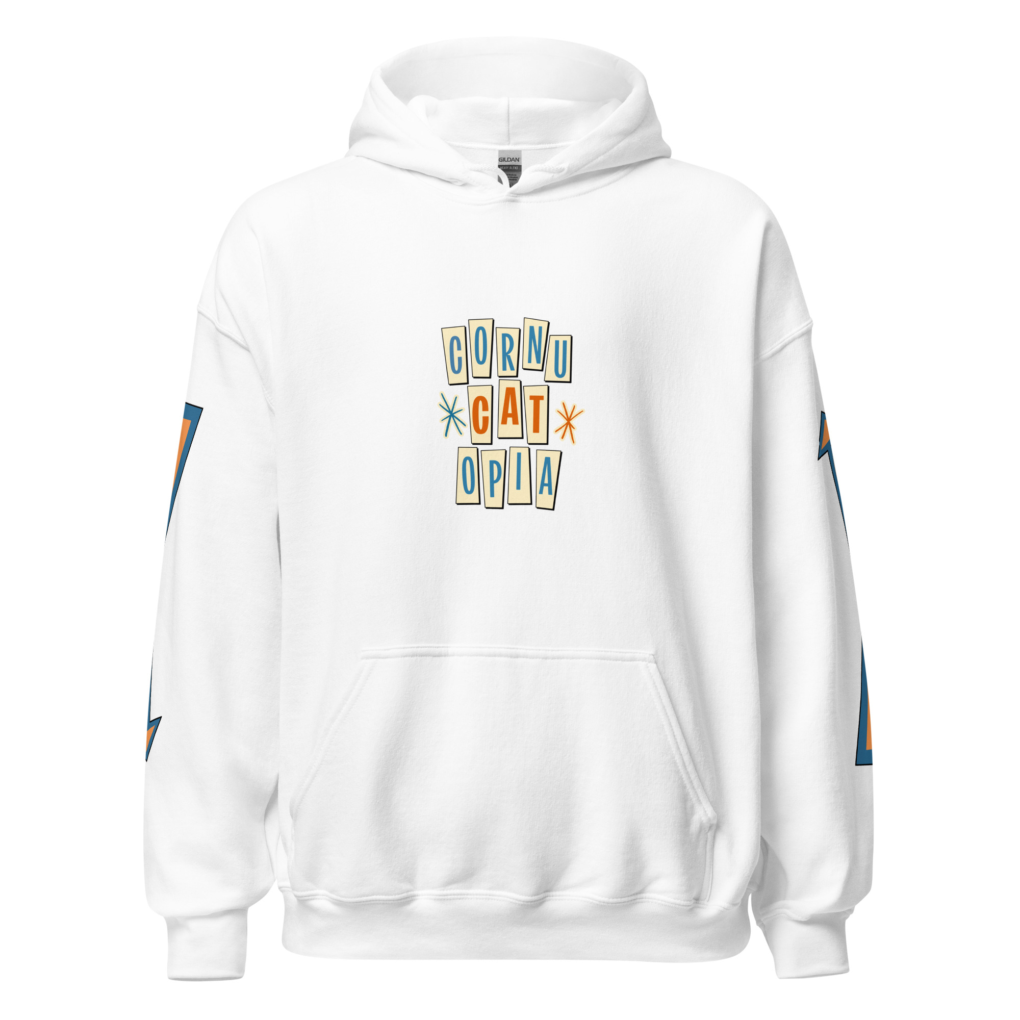 Cornucatopia “All Mine!” Cat Thanksgiving Hoodie – Funny Unisex Pullover - Image 9