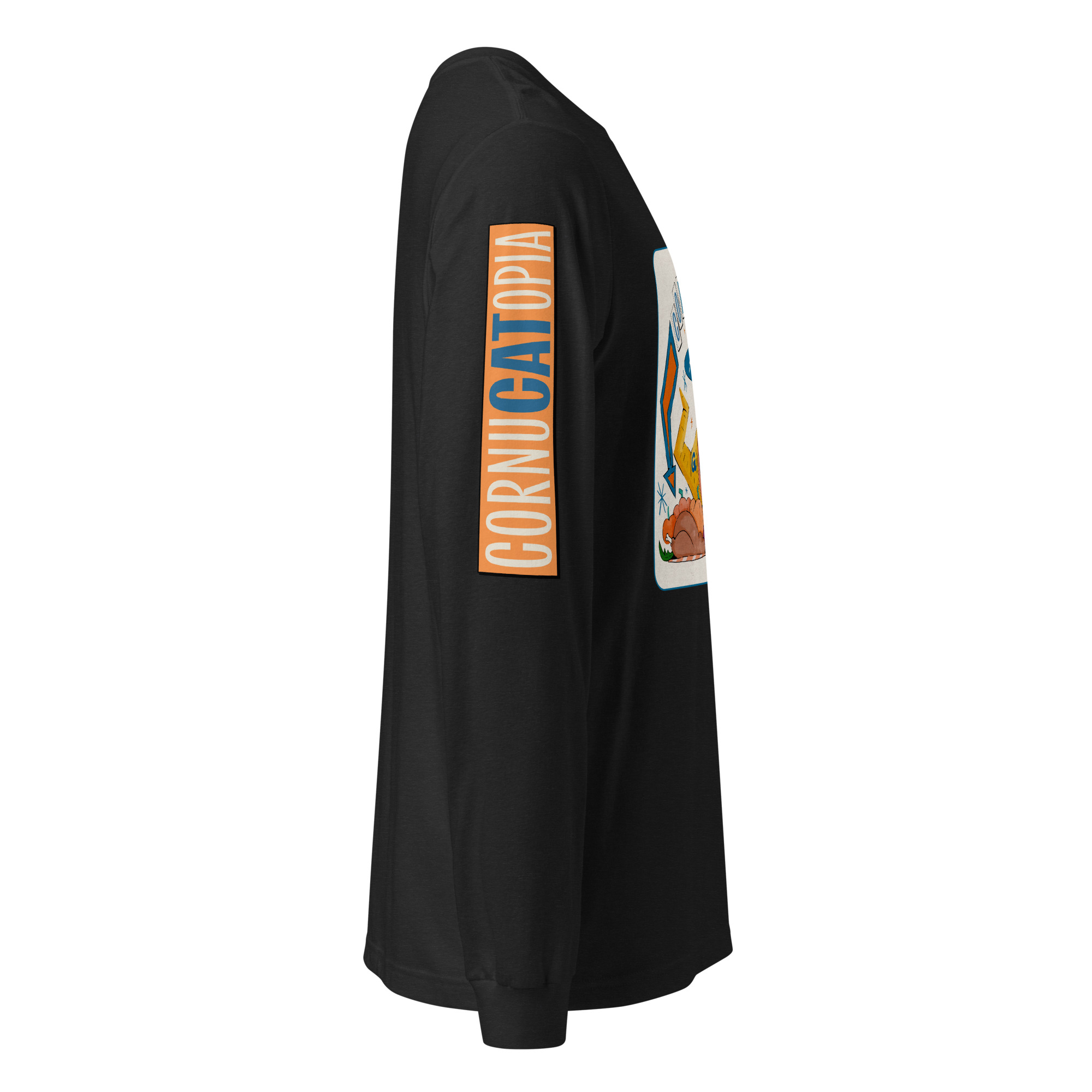 CornuCATopia “All Mine!” Cat Long Sleeve Tee – Funny Thanksgiving Shirt - Image 17