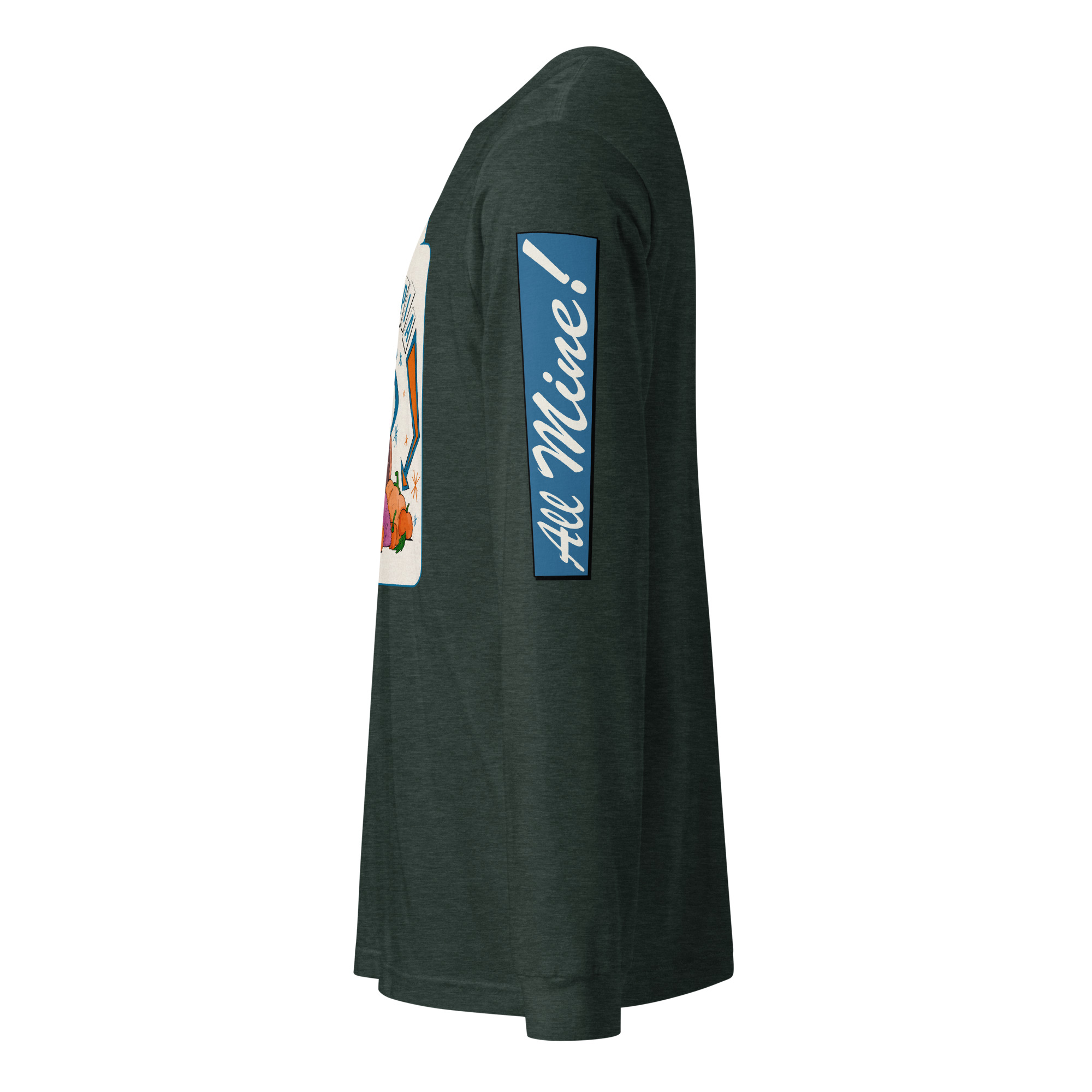 CornuCATopia “All Mine!” Cat Long Sleeve Tee – Funny Thanksgiving Shirt - Image 11