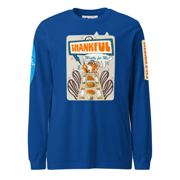 Thankful (Mostly for Me!) Cat Long Sleeve Tee – Fall Cat Lover Shirt - Image 5