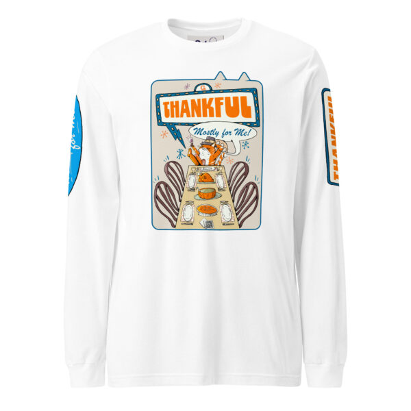 Thankful (Mostly for Me!) Cat Long Sleeve Tee – Fall Cat Lover Shirt