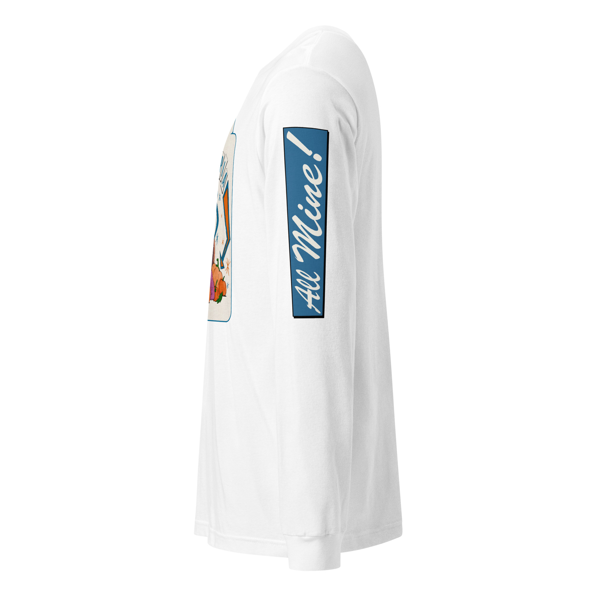 CornuCATopia “All Mine!” Cat Long Sleeve Tee – Funny Thanksgiving Shirt - Image 16