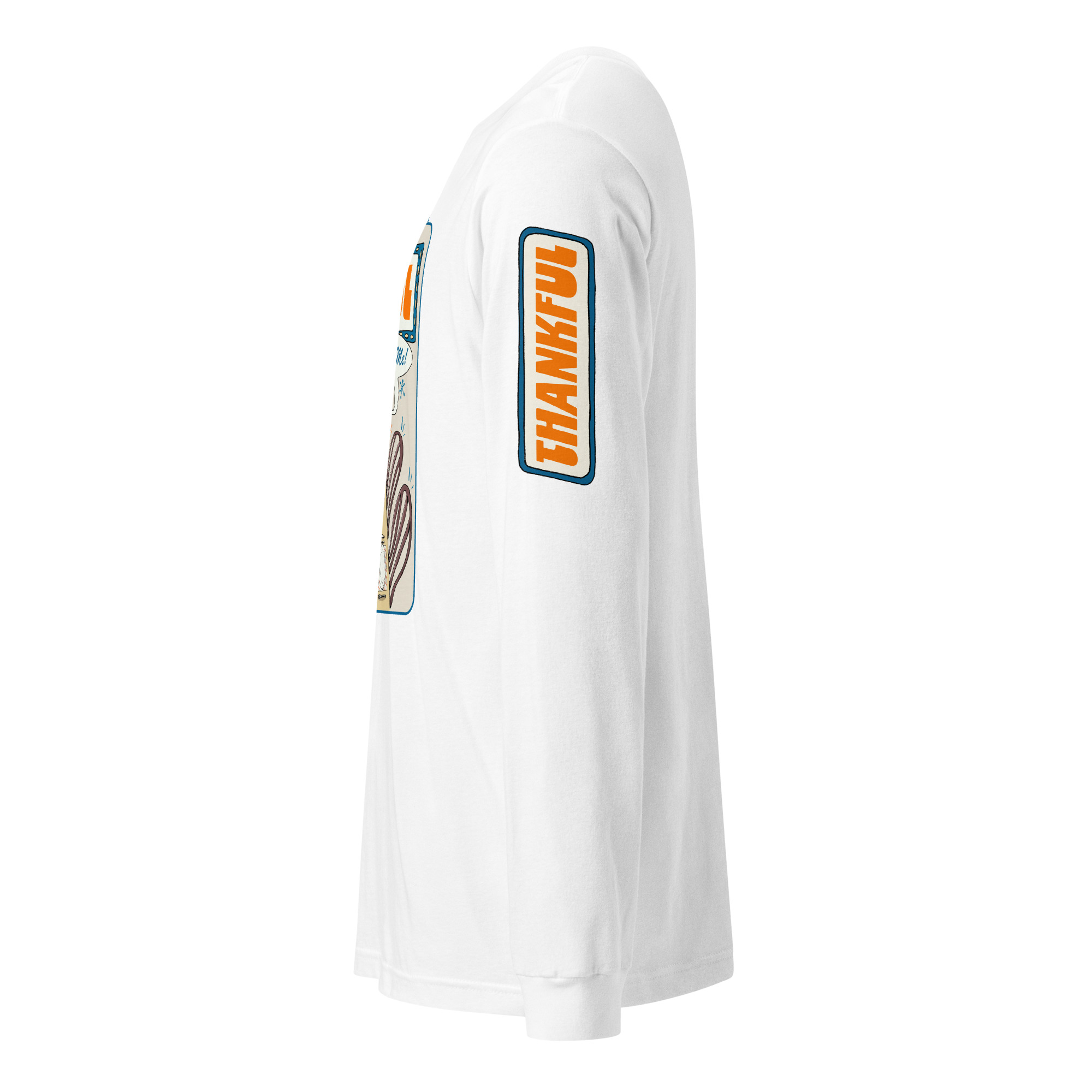 Thankful (Mostly for Me!) Cat Long Sleeve Tee – Fall Cat Lover Shirt - Image 14