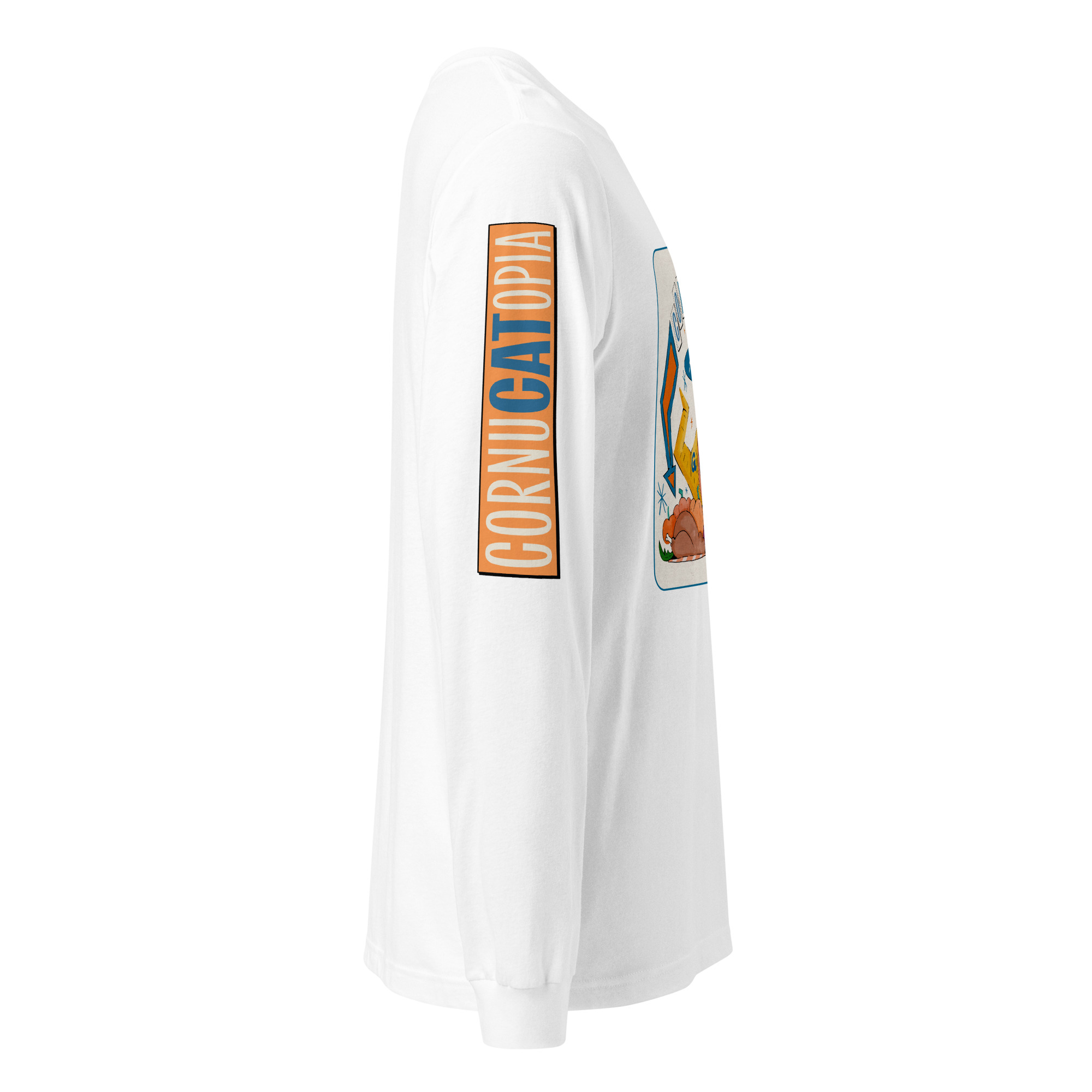 CornuCATopia “All Mine!” Cat Long Sleeve Tee – Funny Thanksgiving Shirt - Image 24